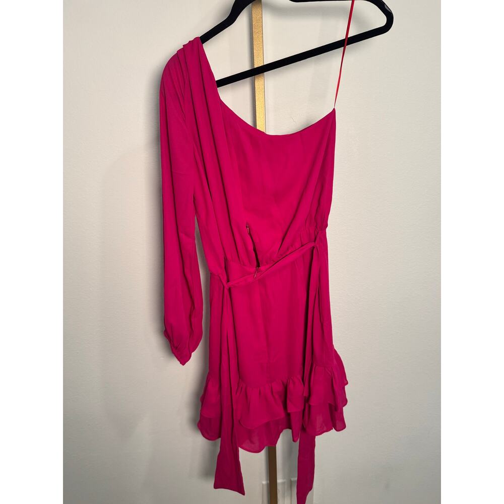 Krisa | One-Shoulder Ruffle Mini Dress - Picture 6 of 9